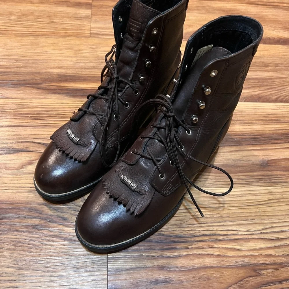 Ariat Heritage Lacer Women’s Boots 6 B Distressed Brown Leather Western - Picture 1 of 6